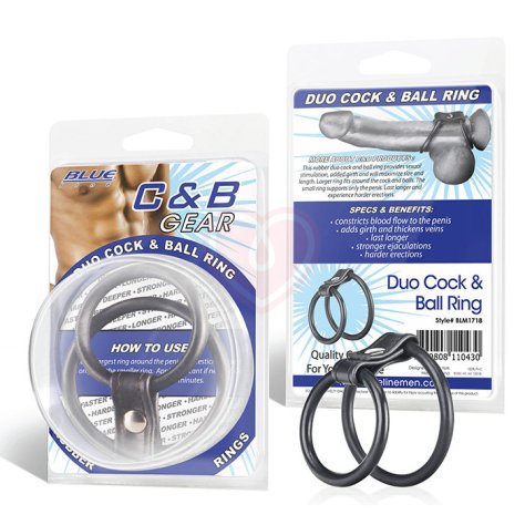 Двойное эрекционное кольцо на пенис и мошонку Duo Cock and Ball Ring фото 3