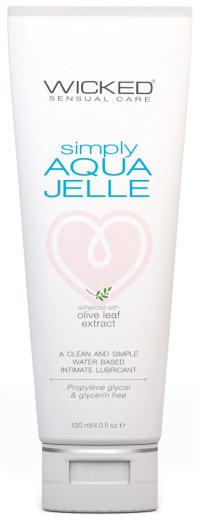 Густой лубрикант Wicked Simply Aqua Jelle с экстрактом листа оливы 120 мл фото 1