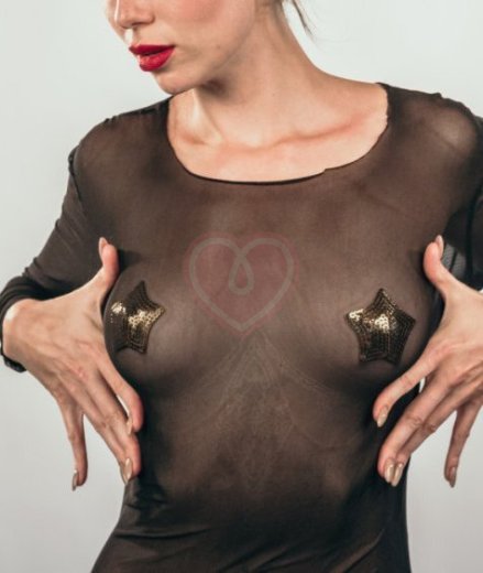 Пэстисы Burlesque Tempest звездочки из пайеток золотые фото 5