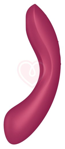 Двухсторонний вакуумный вибростимулятор Satisfyer Curvy Trinity 1 бордовый фото 5