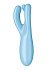 Вибростимулятор Satisfyer Threesome 4 с тремя кончиками и приложением голубой фото 2