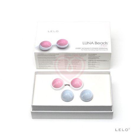 Вагинальные шарики LELO Luna Beads Mini розовые и голубые фото 5