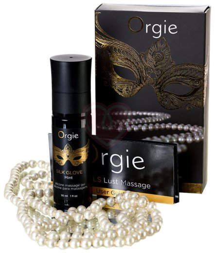 Силиконовое масло и жемчужное ожерелье для массажа Orgie Pearls Lust Massage фото 1