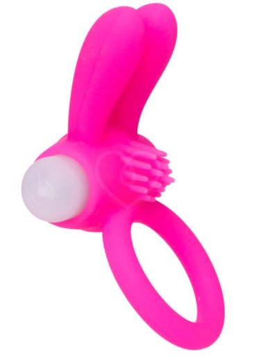 Виброкольцо с клиторальным стимулятором ToyFa A-Toys розовое фото 2