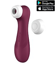 Вакуумный стимулятор с вибрацией и приложением Satisfyer Pro 2 Generation 3 бордовый