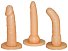 Страпон с 3 реалистичными сменными насадками Strap on! телесный фото 1