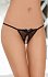 Стринги ажурные с бантиком открытые Soft Line Collection чёрные фото 1