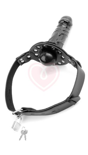 Кляп с фаллоимитатором Pipedream Deluxe Ball Gag with Dildo фото 1
