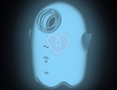 Вакуумый вибростимулятор клитора Satisfyer Glowing Ghost светящийся в темноте белый фото 3