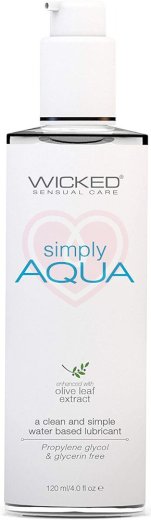 Лубрикант на водной основе Wicked Simply Aqua с экстрактом листа оливы 120 мл фото 1