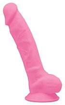 Фаллоимитатор SileXD Glow in the Dark светящийся в темноте розовый