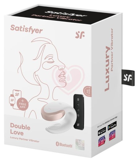Вибратор для пар Satisfyer Double Love с пультом управления и приложением белый фото 4