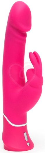 Вибратор с клиторальным стимулятором Happy Rabbit Realistic Dual Density розовый фото 1