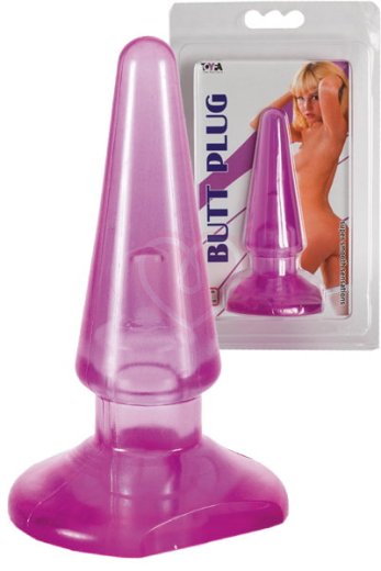 Простая анальная пробка Toyfa Butt Plug фиолетовая фото 2