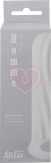 Насадка для увеличения диаметра с двусторонним рельефом Homme Wide для 11-15 см белая фото 2