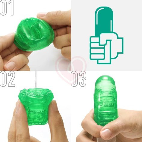 Мини мастурбатор Tenga Uni Emerald зелёный фото 12