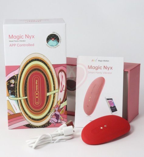 Вибратор в трусики Magic Motion Nyx с управлением от приложения красный фото 3