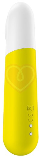 Вибропуля Satisfyer Ultra Power Bullet 4 жёлтая с белым кончиком фото 3