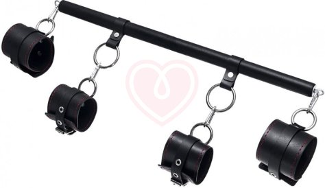 Бандажный набор с 4 точками фиксации Pecado BDSM черный фото 2