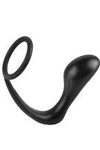 Анальная пробка с кольцом на пенис Pipedream Ass-Gasm Cockring Plug чёрный