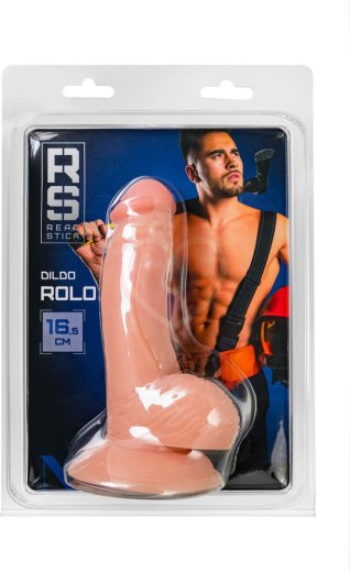 Реалистичный фаллоимитатор на присоске с мошонкой RealStick Nude Rolo телесный фото 5