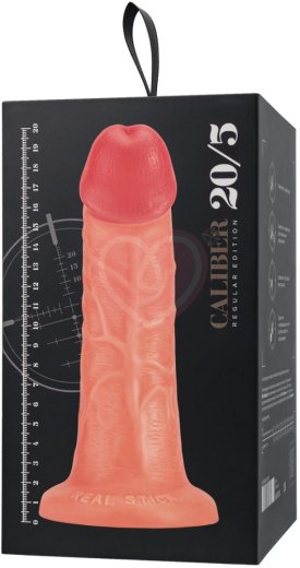 Реалистичный фаллоимитатор на присоске RealStick Caliber 20-5 телесный фото 3