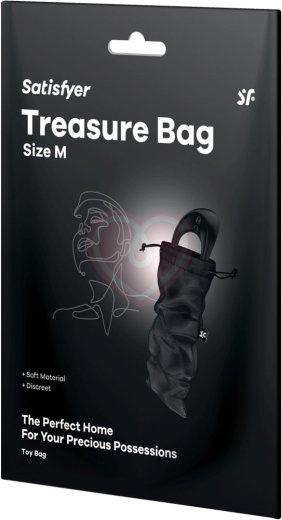 Мешочек для хранения вибратора Satisfyer Treasure Bag M черный фото 2