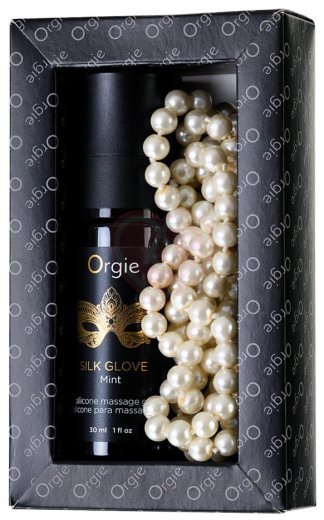 Силиконовое масло и жемчужное ожерелье для массажа Orgie Pearls Lust Massage фото 3