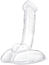 Стеклянный фаллоимитатор на подставке Rideable Standing Glass Cock With Stability Base