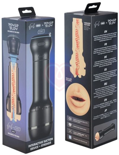 Набор мастурбатор Kiiroo Feel Stroker Mouth и насадка PowerBlow с эффектом всасывания фото 7