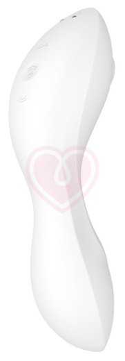 Вибратор с вакуумной стимуляцией Satisfyer Curvy Trinity 5+ и приложением белый фото 4