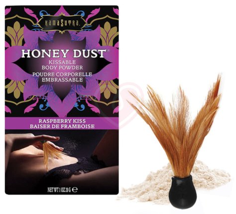 Ароматная пудра для тела KamaSutra Honey Dust Raspberry Kiss Малина 28 г фото 1