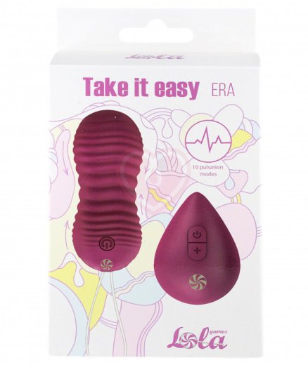 Вагинальные шарики с вибрацией и пульсацией Take it Easy Era фиолетовые фото 3