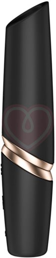 Вакуумно-волновой клиторальный стимулятор помада Satisfyer Perfect Kiss чёрный фото 1