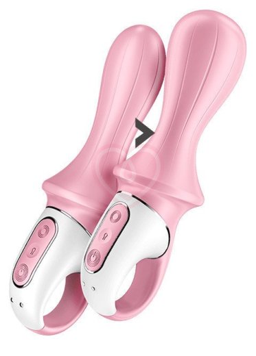 Анальный расширяемый вибратор Satisfyer Air Pump Booty 5 с приложением розовый фото 4