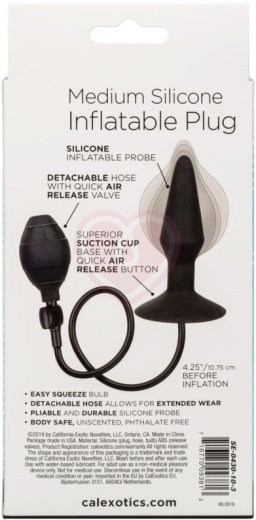 Расширяющаяся анальная пробка Silicone Inflatable Plug Medium фото 7