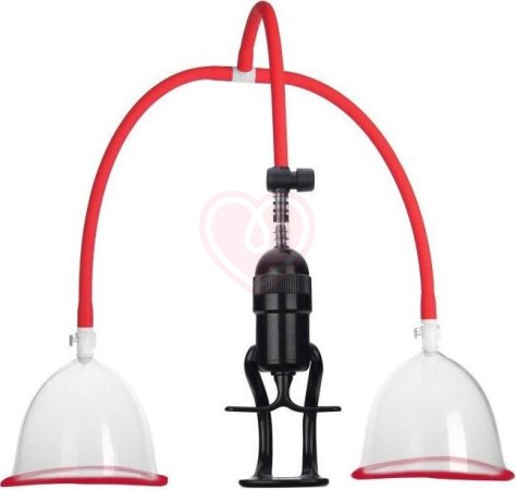 Вакуумная помпа для груди с двумя чашами Breast Pumps Erozon фото 1