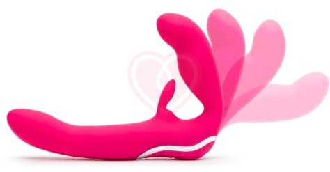 Безремневой страпон Happy Rabbit Strapless-on розовый фото 2