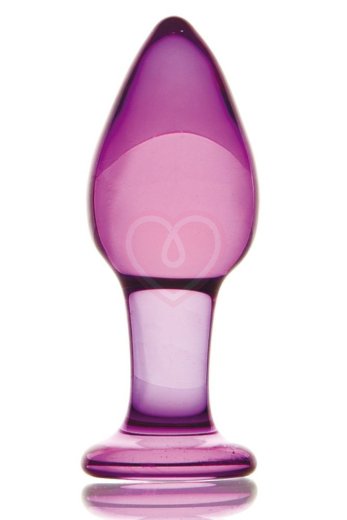 Стеклянная анальная пробка Sexus Glass Lilac фиолетовая фото 1
