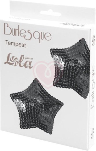 Пэстисы Burlesque Tempest звездочки из пайеток чёрные фото 2