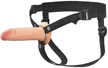 Фаллопротез Hollow Silicone Strap-On 15 см телесный
