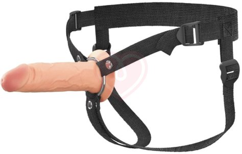 Фаллопротез Hollow Silicone Strap-On 15 см телесный фото 1