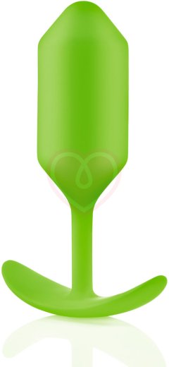 Утяжелённая анальная пробка для ношения b-Vibe Snug Plug 3 средняя лайм фото 3