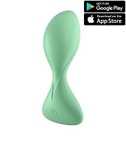Анальная вибропробка Satisfyer Trendsetter с приложением зеленая