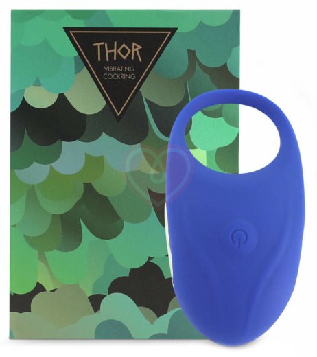 Виброкольцо Thor Cockring Blue синее фото 2