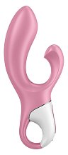 Расширяющийся вибратор с клиторальным стимулятором Satisfyer Air Pump Bunny 2 розовый
