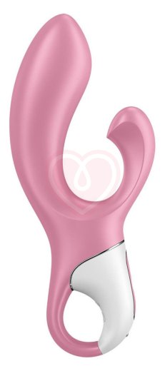 Расширяющийся вибратор с клиторальным стимулятором Satisfyer Air Pump Bunny 2 розовый фото 1