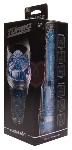 Мастурбатор с имитацией минета Fleshlight Turbo Core синий фото 4