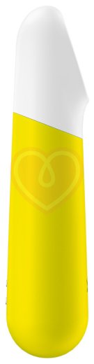 Вибропуля Satisfyer Ultra Power Bullet 4 жёлтая с белым кончиком фото 2