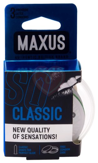 Классические презервативы Maxus Air Classic 3 шт с пластиковым кейсом фото 1